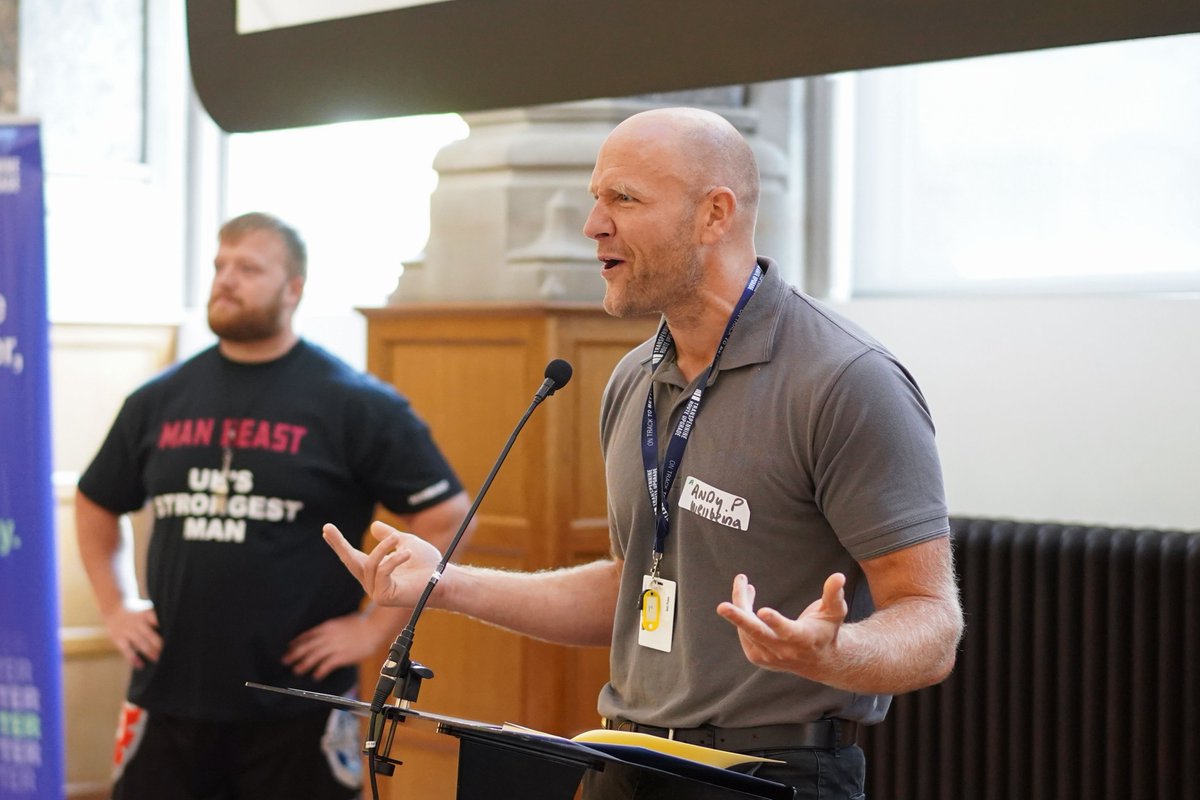 AndyPicken28's tweet photo. From a formal conference to a TUG OF WAR Team building event thrown in the middle of the event with the UK's strongest man :) - forging STRONG collaboration between colleague @manbeastevents  #fridayfitness #StrongerTogether https://t.co/34a6pN76n4