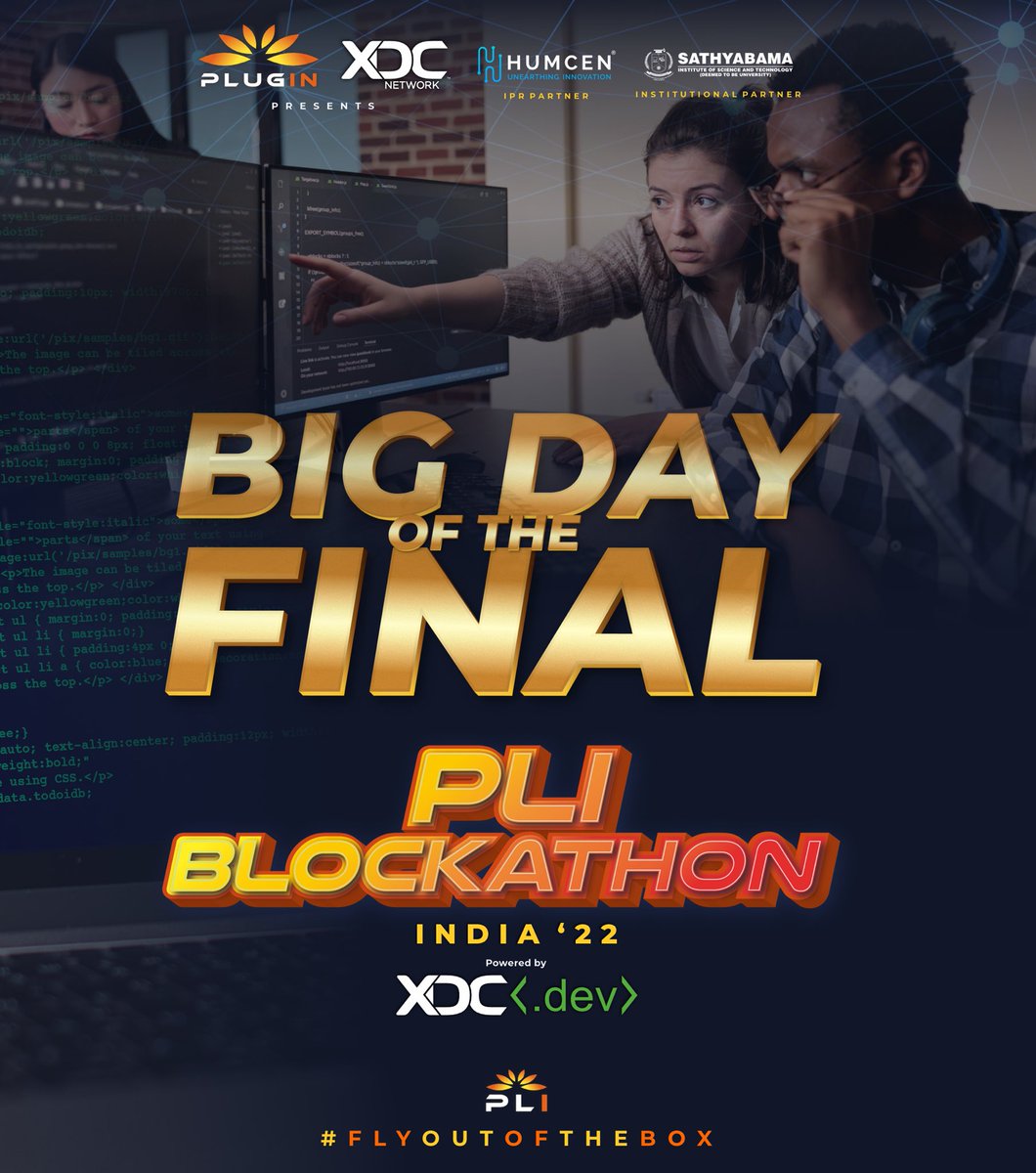 GoPlugin's tweet photo. PLI BLOCKATHON INDIA’ 22 
Powered by https://t.co/hBeh58c1Ci 

Few more hours left to identify the winners! 

All the best! 

#XDCNetwork 
#PLI
#TechnologyWinsTheRace 
#FlyOutOfTheBox https://t.co/NQk6lOyepG
