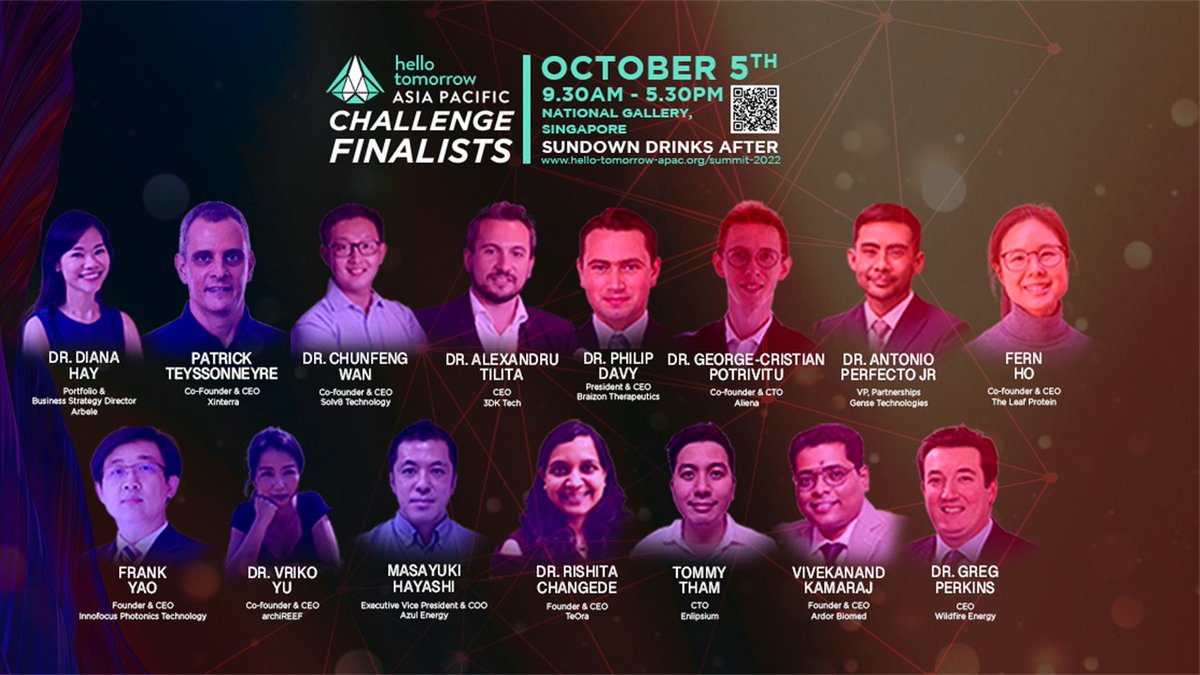 namicsg's tweet image. Hello Tomorrow Asia Pacific invites you to discover our region’s emerging deep-tech solutions at the 𝗛𝗲𝗹𝗹𝗼 𝗧𝗼𝗺𝗼𝗿𝗿𝗼𝘄 𝗔𝗣𝗔𝗖 𝗖𝗵𝗮𝗹𝗹𝗲𝗻𝗴𝗲 𝟮𝟬𝟮𝟮 𝗙𝗶𝗻𝗮𝗹𝘀!

Find out more: bit.ly/3OWtZ9m

#HTAPACSummit #HTAPACChallenge #DeepTech #Technology