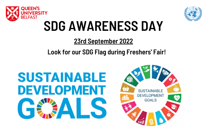 Green at Queen's (@greenatqueens) on Twitter photo SDG Awareness Day | 23rd September 2022
We are taking part in the SDG Flag Campaign with <a href="/globalcompactUK/">UN Global Compact Network UK</a> to show our
commitment to #Agenda2030. The #SDGs are our roadmap for an inclusive, just, and
sustainable society. Let’s work #TogetherForTheSDGs
#QUBSustainability SDG Awareness Day | 23rd September 2022
We are taking part in the SDG Flag Campaign with <a href="/globalcompactUK/">UN Global Compact Network UK</a> to show our
commitment to #Agenda2030. The #SDGs are our roadmap for an inclusive, just, and
sustainable society. Let’s work #TogetherForTheSDGs
#QUBSustainability