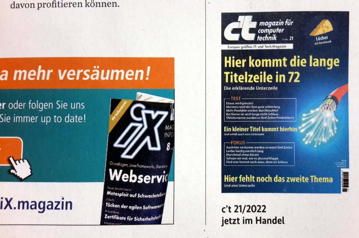Diesen Auszug unserer aktuellen Vorschauseite hat uns ein Leser geschickt. Danke für die Aufmerksamkeit!😬 #findedenfehler