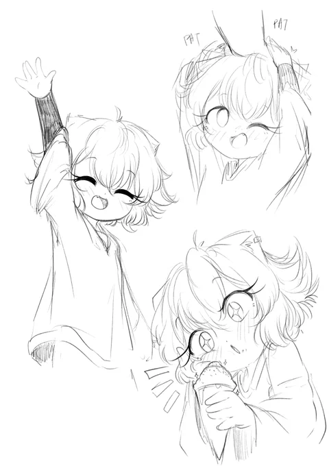 Miss drawing my OC (she love ice cream) 