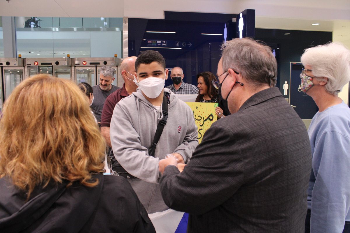 Last night, I was with members of the HEART Society as they welcomed the Alshaikhali family to #NovaScotia at <a href="/HfxStanfield/">Halifax Stanfield</a>. The refugee family of five will call #EnfieldNS home. The three teens will be attending HERH (two boys) and one (a girl) to REC. #EastHants <a href="/JohnaNspc/">NSPCJohna</a>