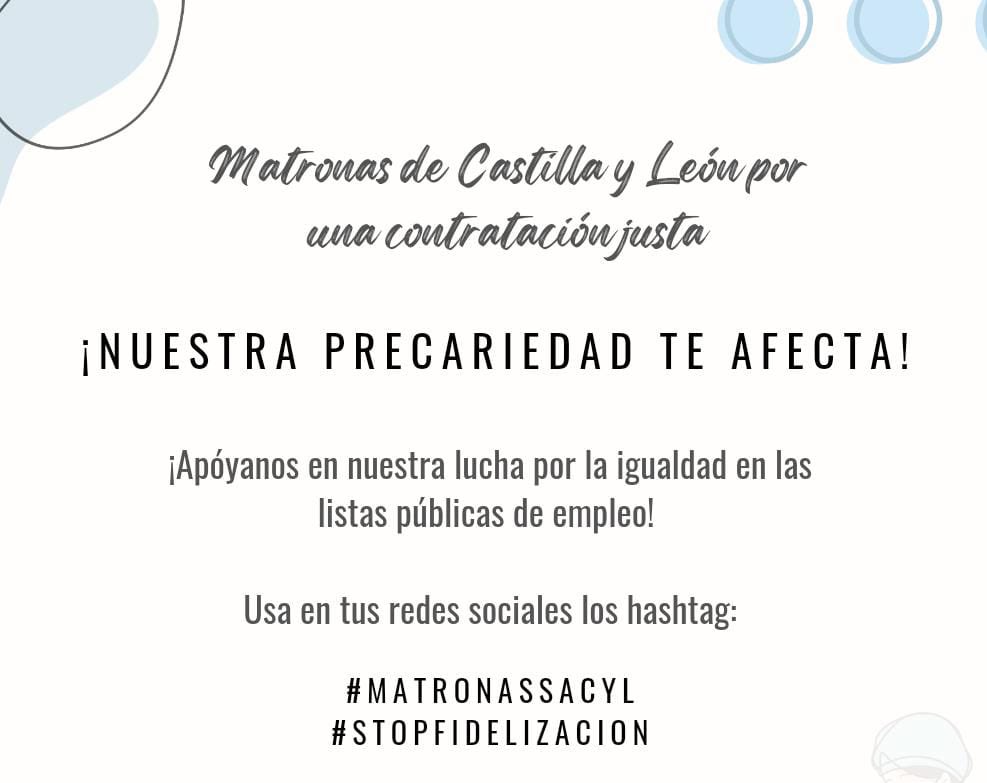 MatronasSacyl's tweet photo. #matronassacyl #stopfidelizacion @Salud_JCYL @jcyl MATRONAS UNIDAS! https://t.co/BINUMXxG8y