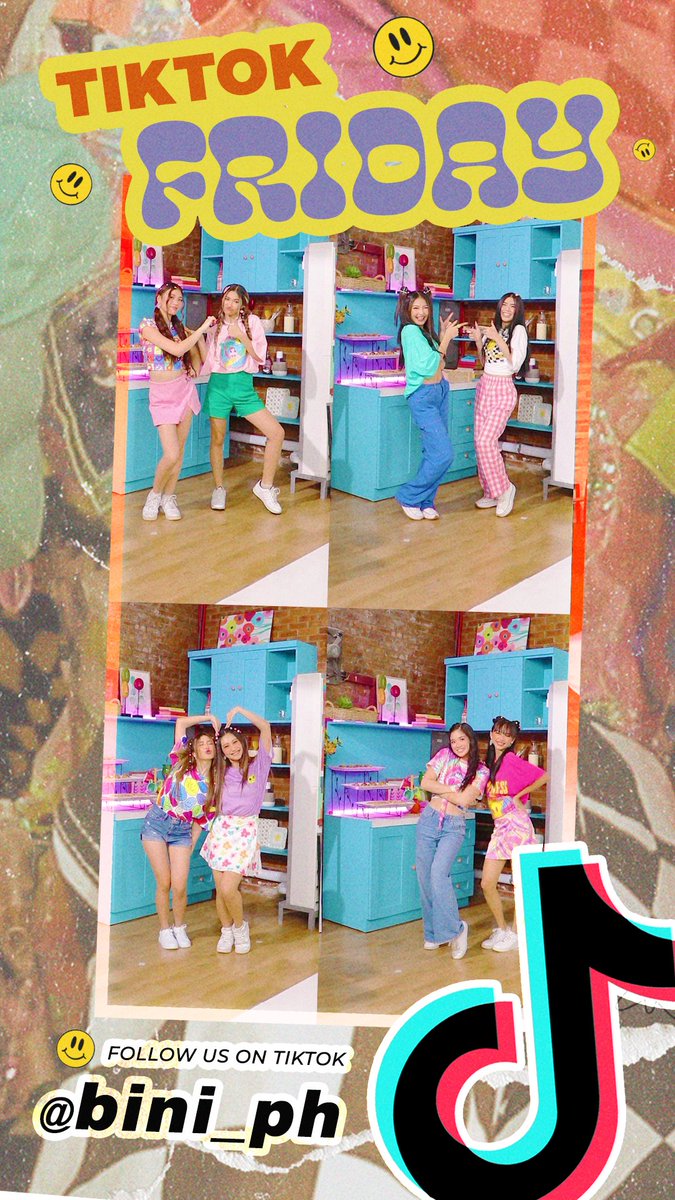 BINI_ph's tweet photo. #BINI : Do you want to feel the rainbow in the sky? If yes, tara samahan niyo kaming ma-feel good with @bini_members' TikTok DC!

Droppin’ tonight at 8PM via BINI_PH on @TikTokph! 
➡️ https://t.co/0AGOiBrstv https://t.co/SqR3zSPMvG
