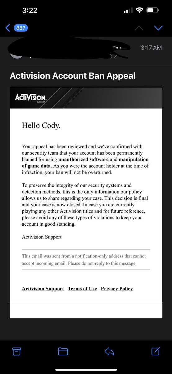 KuraaaOnKick's tweet photo. @ATVIAssist @ATVI_AB this is straight bullshit, you guys have 100+ people getting banned when we aren’t manipulating a single part of game data. It is steam that was crashing our games and causing this. PLEASE FIX THIS ISSUE https://t.co/5GXCdTrtZj