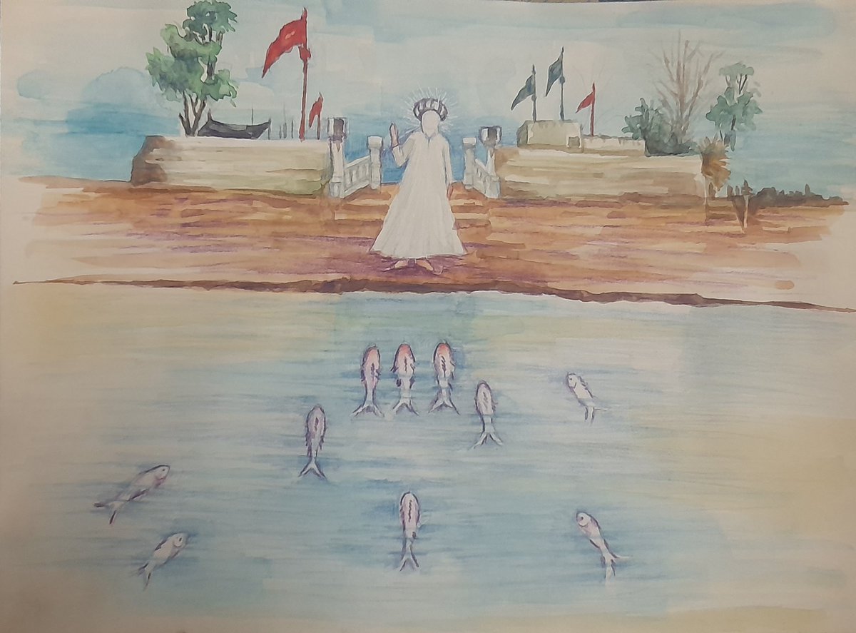 suneeluga's tweet photo. Zulfiqar Bhutto shared a video of Khawaja Khizer's shrine which was swept away by floods. Local folklore tells the story of Pallo traveling from the sea to the river as the annual pilgrimage to this shrine. Khizer blesses Pallo and Pallo transforms into peer, gharo (red), pallo. https://t.co/xWtSEE5qfm