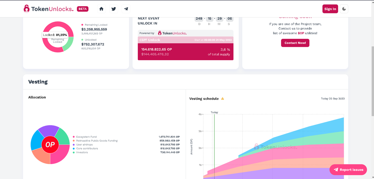 SecretoDefi's tweet photo. Si queréis estar pendientes a las posibles liberaciones de tokens para poder anticiparos a la posible presión de venta, os dejo esta herramienta 👉https://t.co/CAQfVOnop4

Podéis buscar el token que queráis y veréis toda la información sobre el estado actual.

¿La conocíais?
👇 https://t.co/obcOmI8LGn
