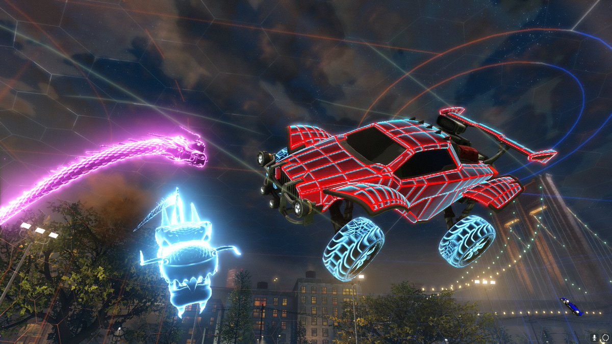 jamidrill's tweet photo. #RLFitCheck   
@RocketLeague
 
~The Wall-Crawler~
Body - Octane
Decal - Octane: Framework
Colors - (refer to picture)
Wheels - Rival: Infinite
Boost - Virtual Wave
Trail - Discotheque
#RLFitCheck 
#FitCheckContest 
#RocketLeague https://t.co/CMuTnoHFhm