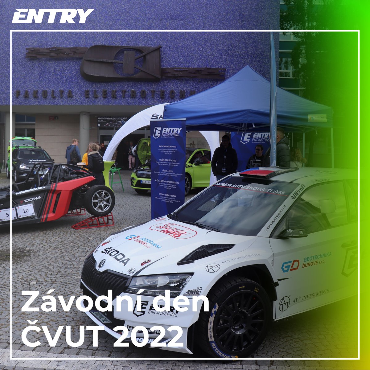 EntryTechNews's tweet photo. ZÁVODNÍ DEN ČVUT 2022! 🏁
21.9. Se konal další ročník Závodního dne ČVUT, kde se v exhibičních jízdách představily studentské týmy se svými monoposty. Součástí celé akce byl i náš společný stánek se SIGMA a Filipem Marešem! 🏎
#EntryEngineering #ZavodníDenČVUT #FormulaStudent https://t.co/93s5ujOGKj
