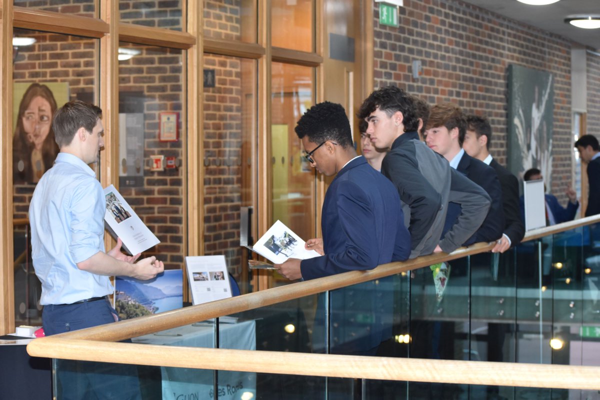AlleynsSchool's tweet photo. Our @Alleyns_Upper school students are networking this morning at our Oversees Higher Education Event to learn more about what options are available to them abroad. @_JaneLunnon https://t.co/AIt5xzO4LE