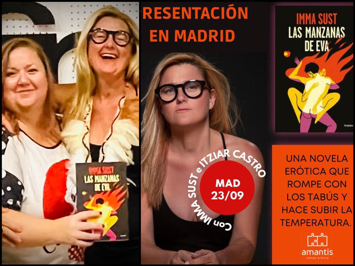 amantis_net's tweet photo. PRESENTACIÓN EN MADRID

La actriz @ItziarCastro   presentará el libro «Las manzanas de Eva», escrito por su amiga @ImmaSust periodista, encargada de amantis en Barcelona hoy viernes 23 en #amantisRetiro 

Calle Alcalá 82 a las 19:30 de la tarde. 

https://t.co/eLOss8pJyt https://t.co/QDVLa7zPei