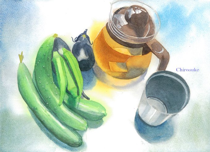 「cucumber eggplant」 illustration images(Latest)