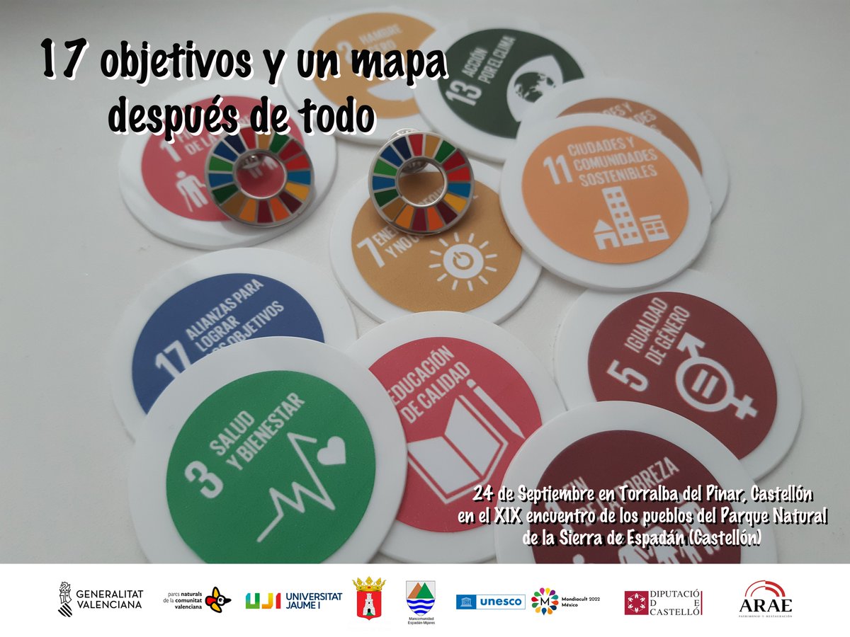 ARAEpatrimonio's tweet photo. Mañana estaremos en Torralba del Pinar trabajando con las entidades comarcales @territoriespada los ODS en el patrimonio, territorio y cultura

Trabajo englobado en #ODSpatrimonio #17ODSpeuuji #ODScultura de @peuuji @ujiencultura @UJIuniversitat https://t.co/bp3MpevBbv