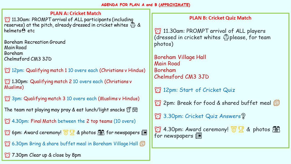 naeem_sidra's tweet photo. #Interfaith #cricket match with Christian @CCathedral , Muslim & Hindu teams playing in #Chelmsford
Bring a dish & come & watch the fun ๐คฉ
@Essex_CC #cricket #interfaithcricket #cricketmatch #multiculturalcricketmatch #multiculturalcricket #interfaithcricketmatch #boreham https://t.co/a82l5eVOIX