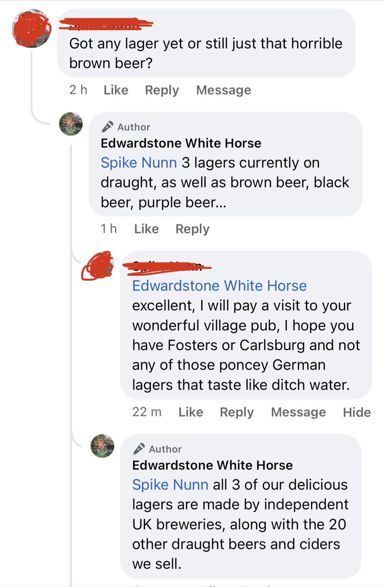 EdwardstoneWH's tweet photo. If you like tasty beer please pop in for a pint because I’m pretty sure this guy isn’t going to. https://t.co/XSHvqXcYaz