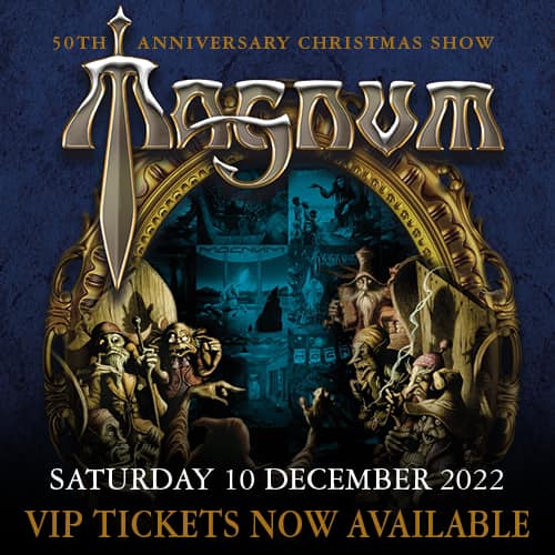 A very limited number of VIP meet and greet tickets are onsale NOW for Magnum’s special xmas show on Saturday December 10th 2022 at KK'S Steel Mill. Please click here for more info - ticketweb.uk/event/magnum-v…