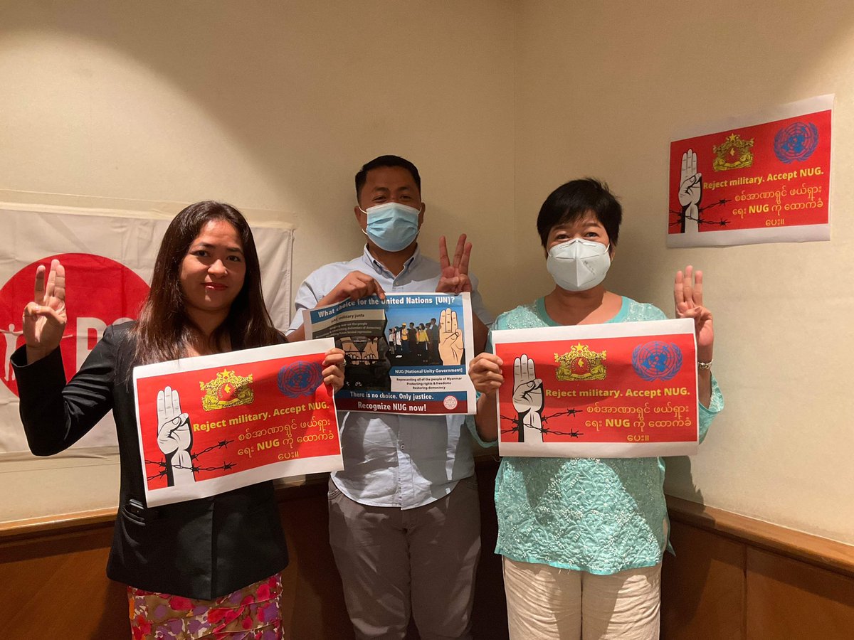 PSIasiapacific's tweet photo. In solidarity with trade unions in Myanmar, PSI calls on governments to reject the claim of the military junta to represent the peoples of Myanmar in any UN official functions #AcceptNUG
#AcceptNUGRejectMilitary
#CredentialChallenge
#UNGA77 @PSIglobalunion @katelap https://t.co/dudJNqlVHO