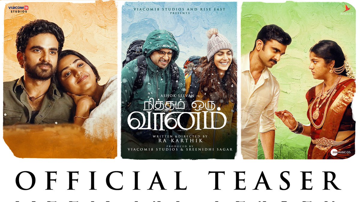 Always my special script! Lots of stories to tell before that let witness this breezy journey Teaser of #NithamOruVaanam A Travelogue movie with Beautiful Emotions :) ▶️ youtu.be/TMiCBtiB8is @AshokSelvan @riturv @Aparnabala2 @ShivathmikaR @AndhareAjit @PentelaSagar