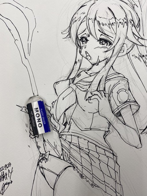 スケベ しろにー描きました 