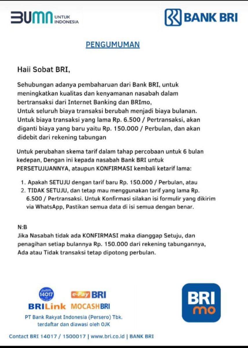 Saeptaufik's tweet photo. @promo_BRI @BANKBRI_ID Mohon konfirmasi beredar surat seperti in https://t.co/3F5Vsiffoz