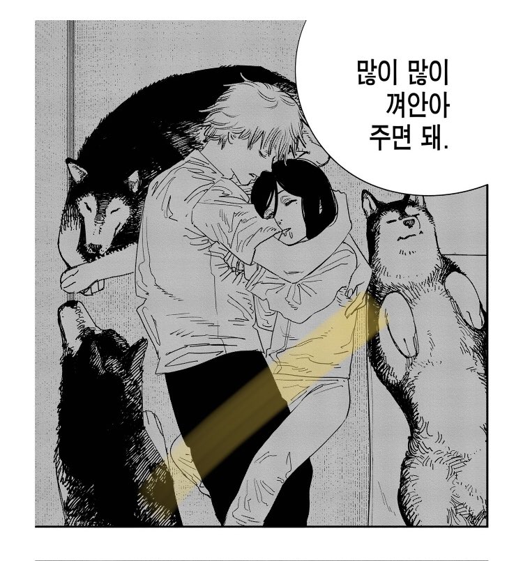 (스포라서 민감한 미디어 설정함)
첸소맨 1권이랑 마지막권에서 좋아하는 부분들인데 이거 하나로도 연결되는구나 싶었음 