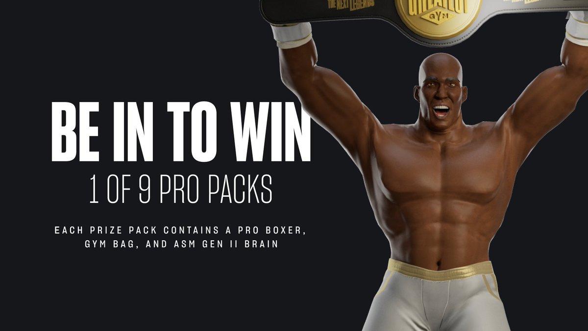 TheNextLegends's tweet photo. 3) By completing the TNL journey to greatness, you go into the draw to win 1 of 9 Prize Packs containing a mix of Pro Boxers, limited edition rare Gym Bags &amp; @altstatemachine Gen II Brains. 

Everything you need to start building your legacy. https://t.co/9TuzKxgWJO