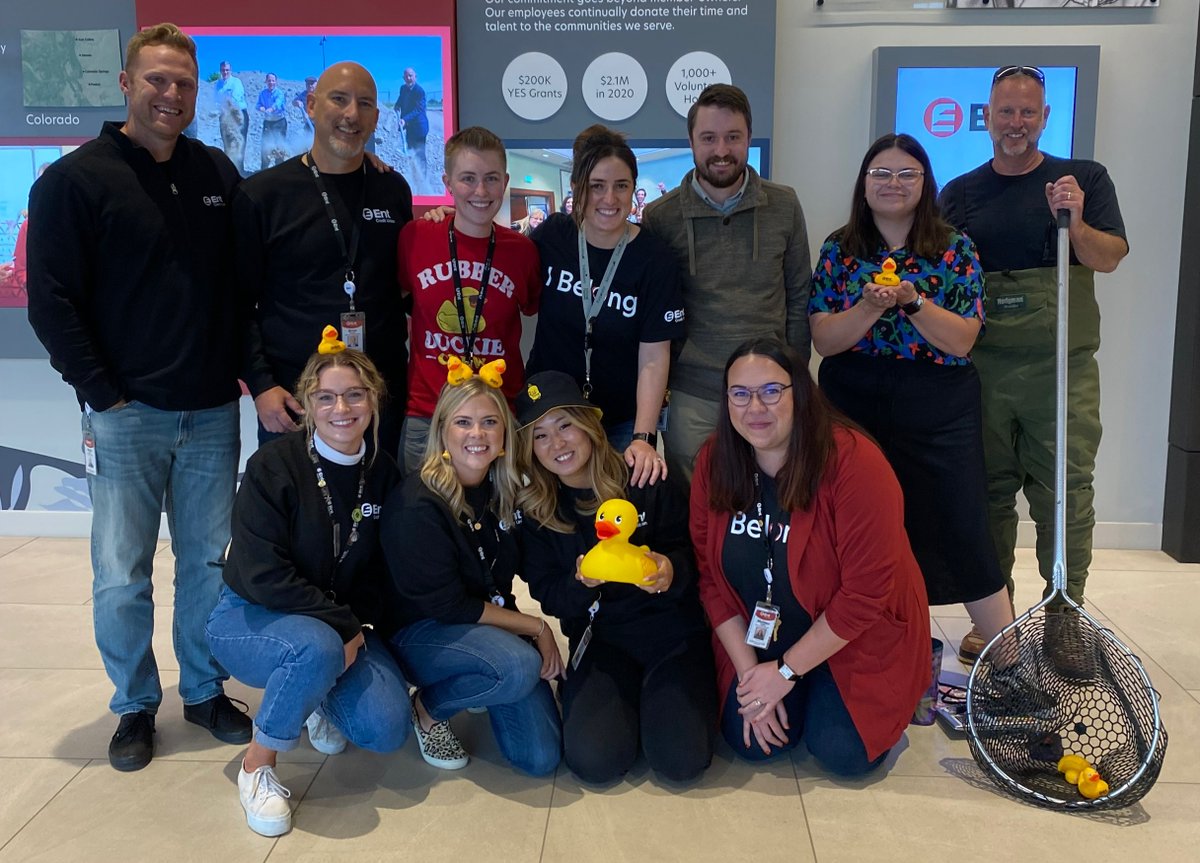 Ent_CU's tweet photo. Today was the first Ent Ducky Derby fundraiser!! As a team, we raised almost $7,000 for the communities we serve ❤️ 

#TeamEnt #CUDifference https://t.co/z6lHXHFuFP
