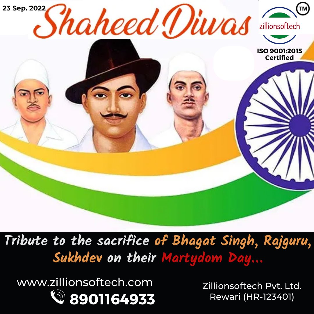 zillionsoftech's tweet photo. #martyrdom #martyrs #martyfriedman #shadhidiwas 

Zillionsoftech Private Limited
====================
Do You Want to Learn Coding?
Call/msg at 89011164933
 #Haryana #rewari https://t.co/UZZzeBMIuZ