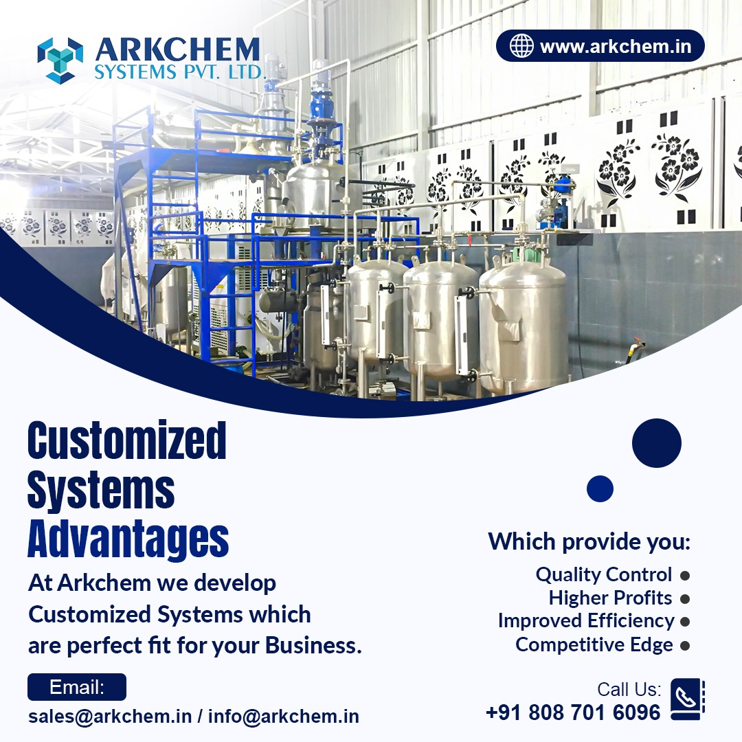 arkchemsystems's tweet image. Customized Systems Advantages-The technical team at ARKChem carries out detailed research that specifies the customized solutions to our buyers with all their requirements.

#arkchemsystems #Processengineeringcompany #customizedsystems #machinery #MIDC #Chakan #PCMC #Pune #India