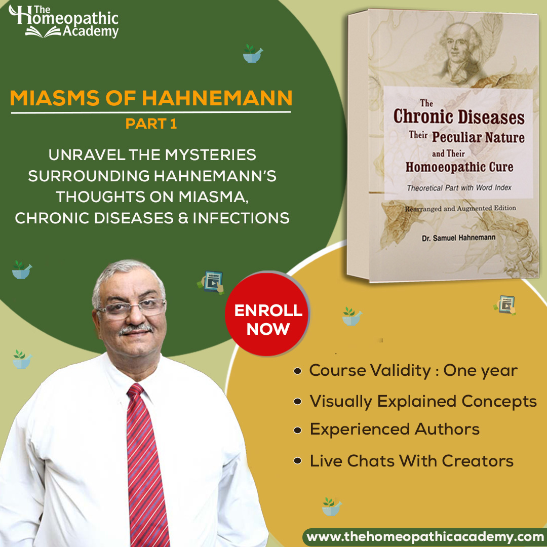 THA_Homeopathy's tweet photo. Chronic Diseases and Miasms- Both form the foundational pillars of Homeopathy. Let’s unravel the controversies surrounding them in today’s world, with Dr. Farokh J. Master 
Enroll now: https://t.co/x9imZnZDDw
.
.
#homeopathy #course2022 #learnmoredobetter #learnmore #learning https://t.co/HHiQ5MFuYn