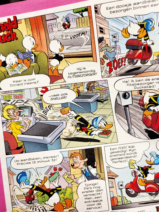 This week's Donald Duck magazine has has another comic I drew on the back. Still odd to come home and find a colored version in the mailbox! 