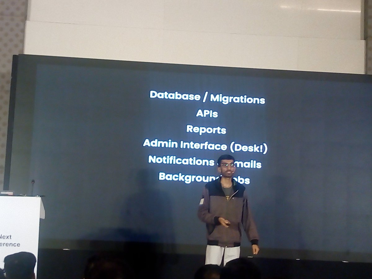 KetanPa74452041's tweet photo. Day 2 - Start Products session
#solufy #erpnextconf2022 #erpnext #frapp
#vindra #kd talk introduction
#hussain talk about fast build wireframe,backend,frontend, components ui build etc https://t.co/uwxN6Yt9eE