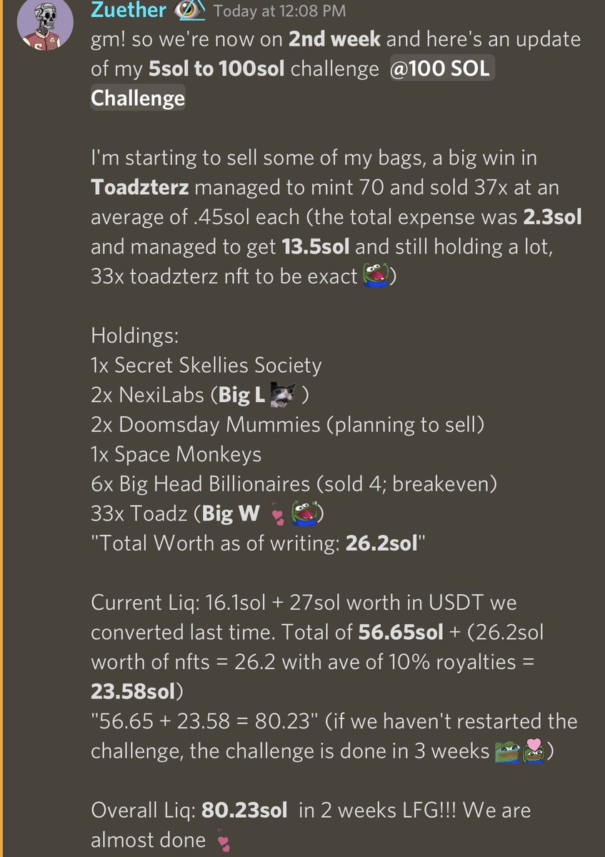 80 SOL in 2 weeks? <a href="/0xzuether/">Zuether</a> #2ez4zuether 👁⃤