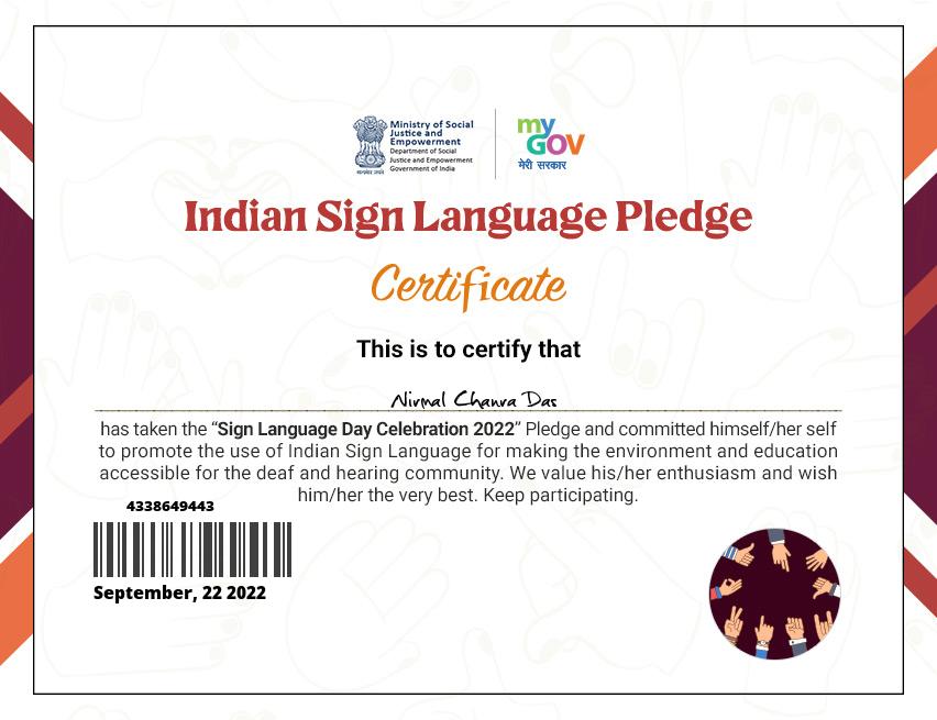 Nirmaldash_deaf's tweet photo. Indian Sign Language 2022
Happy Deaf ISL Love 
#indiansignlanguage #Deaf #worlddeaf https://t.co/W68i6SoXsE