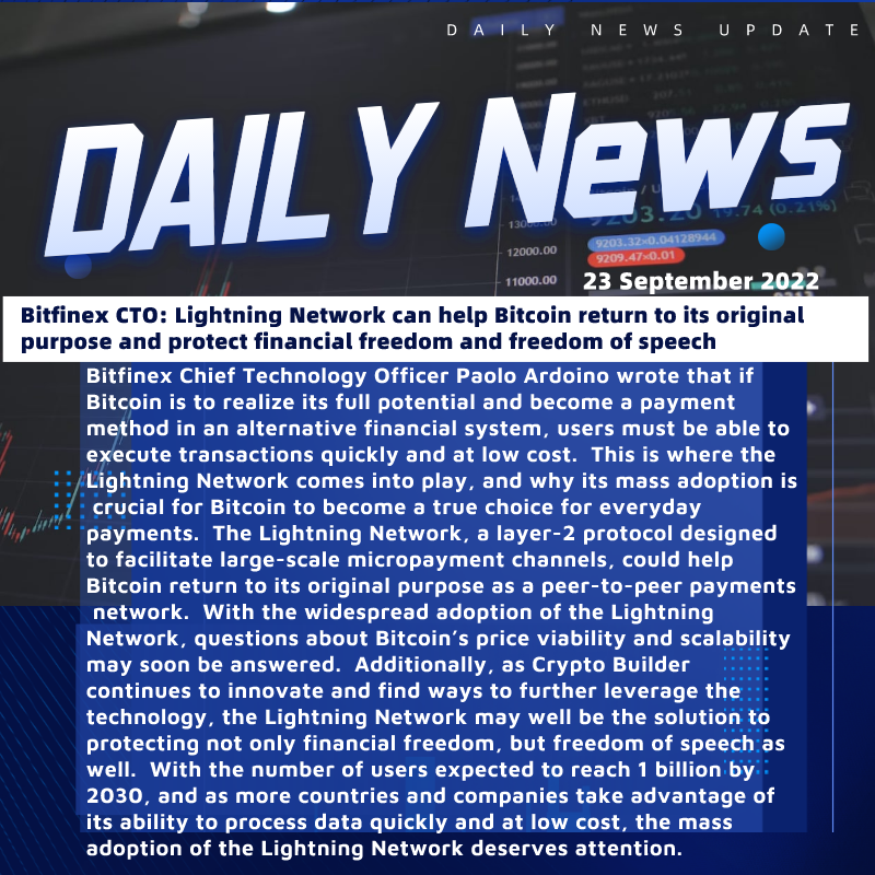 DeFiTrend_'s tweet photo. #Bitfinex CTO: Lightning Network can help #Bitcoin return to its original purpose and protect financial freedom and freedom of speech

Follow @DeFiTrend_ for more updates!📣

#cryptocurrency #crypto #cryptking #trader #bitcoin #bitcoinlife https://t.co/JtRNj7Sbd0