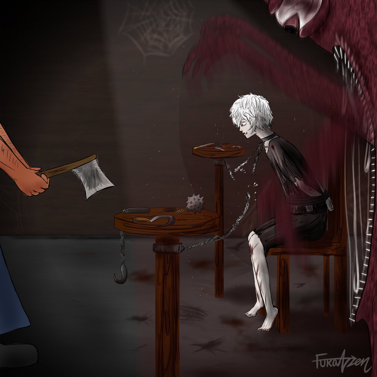 FukazenF's tweet photo. 惺と怪物の出会い。
--
I want to draw the story of my oc Kousei and the monster so badly and so I make it within a week... It's my first time making up a short animation, go check my IG @fuka.nzen! Hope you like it.
--
惺は 怪物を 友達に やりだんだ。

#illustration #イラスト https://t.co/h4vu2Yujht