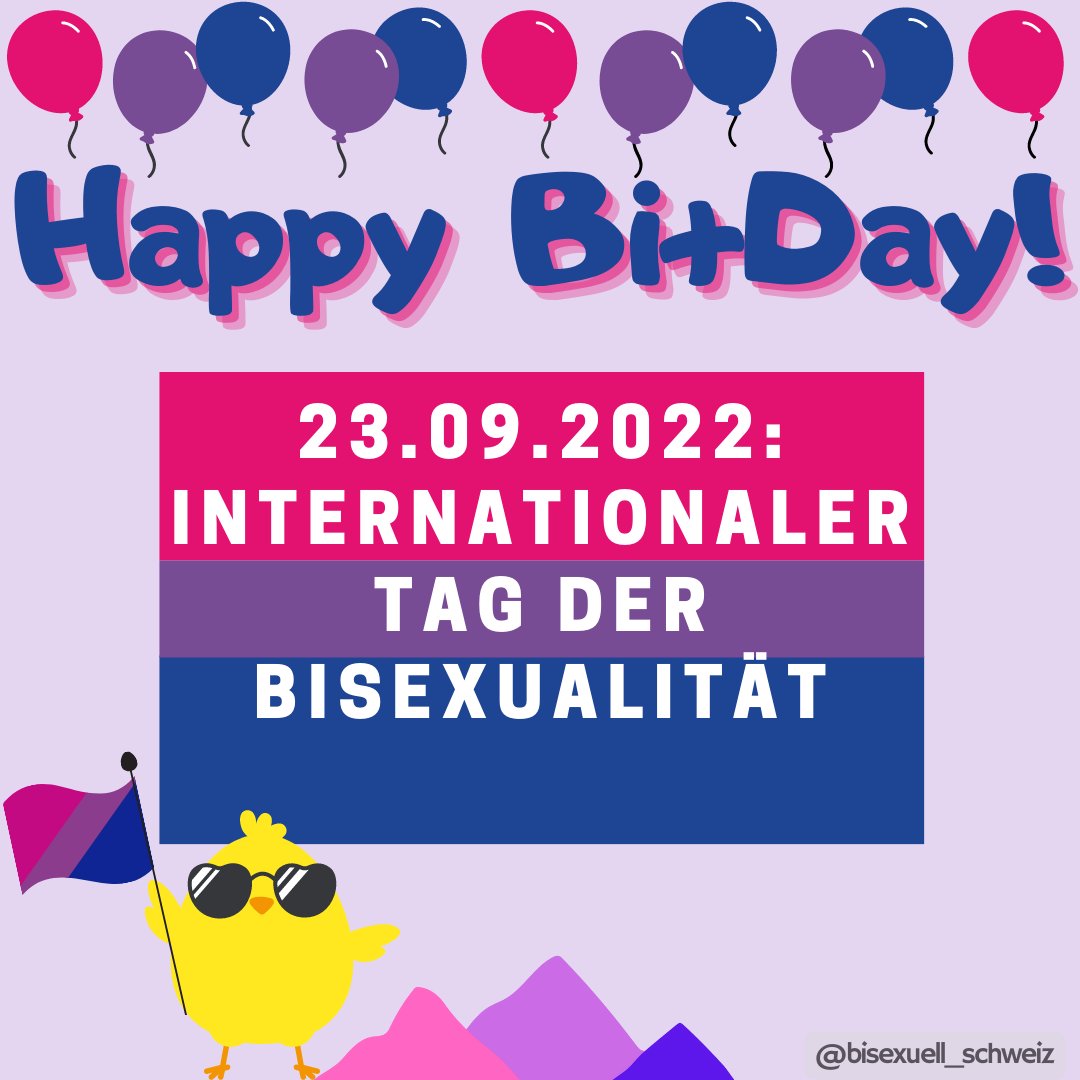 Heute feiern wir den internationalen Tag der Bisexualität und damit die bisexuelle Geschichte, die bisexuelle Community und jeden einzeln nicht-monosexuellen Menschen! #bisexuell #bisexualday #bipride #bisexuellesichtbarkeit #bisexuellschweiz