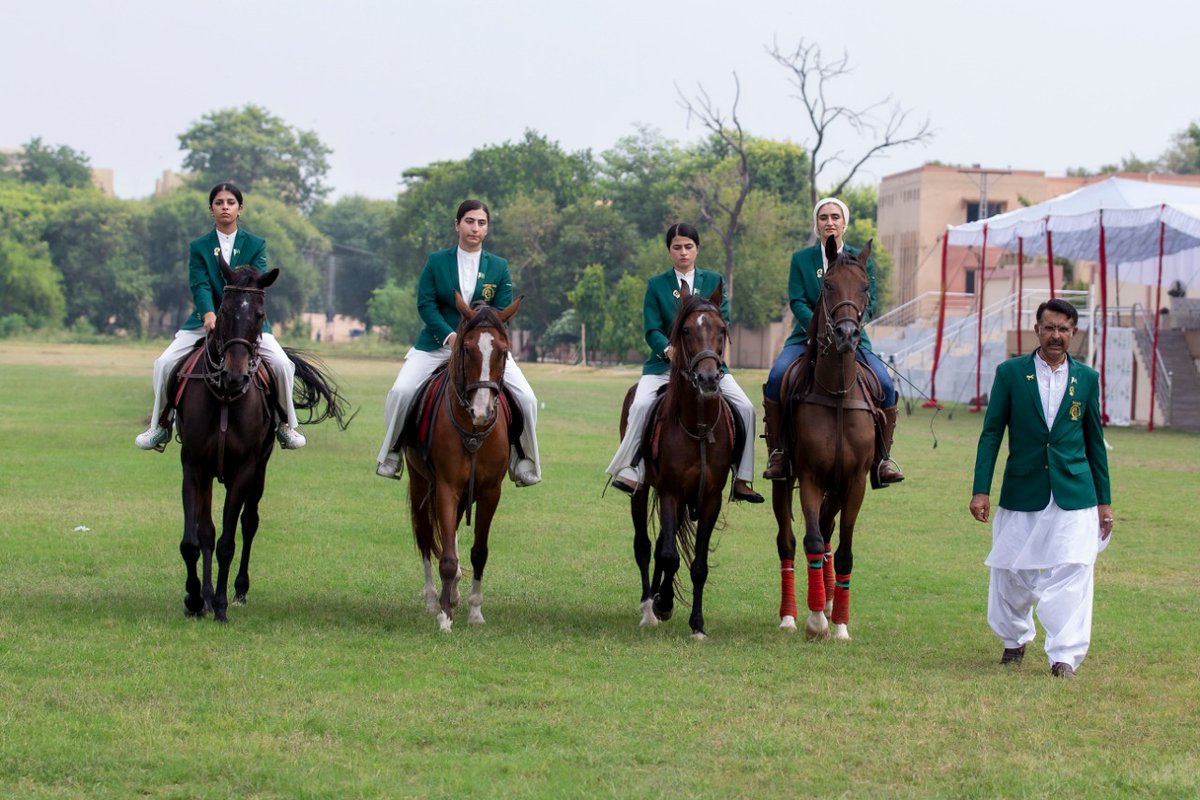 PAKNFequine's tweet photo. Pakistan National Women Tent Pegging Team with EFP officials at Training Camp https://t.co/wJkuVzEvyu
