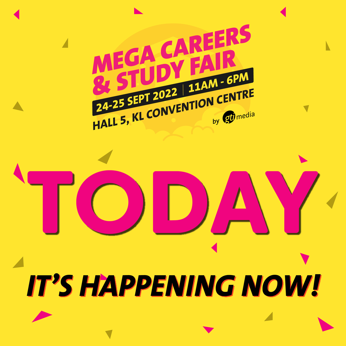 gradmalaysiaMY's tweet photo. If you're not at the #MCASF @ KLCC, it's time to iron your clothes, pack your bags and head over to Hall 5, KLCC! It's happening right now from 11AM until 6PM, don't forget to register yourself with this link ๐๐ผ https://t.co/6f3rDSuxfX โจ See you here!
#KLCC #postgraduate #job https://t.co/iyR5iFGJxa