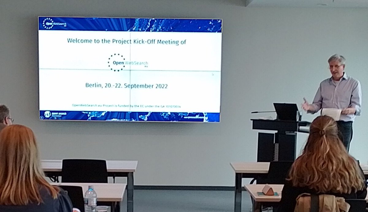 Kick-off Meeting of the #OpenWebSearch.eu project that aims at building a European Web search infrastructure. Happy to join this interrsting project. <a href="/CoDiSLabGraz/">CoDiS Lab Graz</a> <a href="/tugraz/">TU Graz</a> <a href="/cguetl/">Christian Guetl</a>. More info at OpenWebSearch.eu