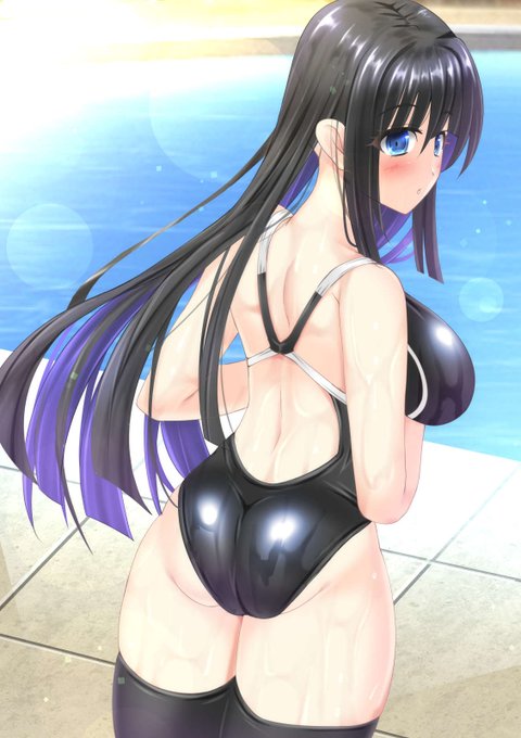 競泳水着ばっか(だがそれでこそ俺) #夏が終わりそうだし今年描いた水着絵を貼ろう 