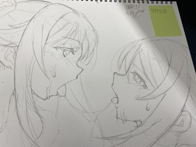 ミケシロ描きました 