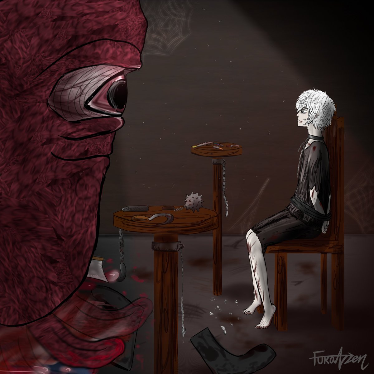 FukazenF's tweet photo. 惺と怪物の出会い。
mid
--
I want to draw the story of my oc Kousei and the monster so badly and so I make it within a week... It's my first time making up a short animation, go check my IG 
@fuka
.nzen! Hope you like it.
--
惺は 怪物を 友達に やりだんだ。

#illustration #イラスト https://t.co/C9WORldWa2