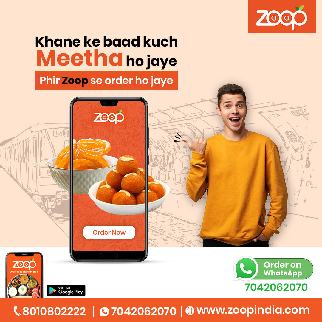 Zoop_Food's tweet photo. After Dinner sweet tooth is never satisfied!
Especially when you’re on the train at 10 o’clock at night.
order sweets from Zoop
visit-https://t.co/QxC5kI0v3P
#zoopfood #zoopdelivers #cravingforsweets #foodontrain #foodintrain #ordersweetontrain https://t.co/zm0lmC6qTU