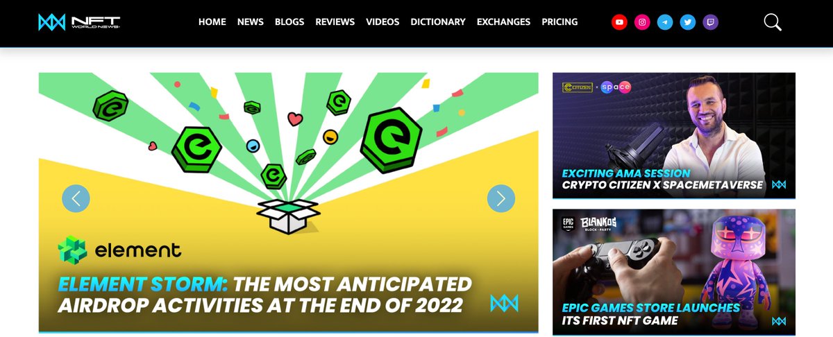 Thanks for the report from NFT World News. We are on the banner of their website now. LFG!!!  <a href="/NFT_World_News/">NWN</a>
