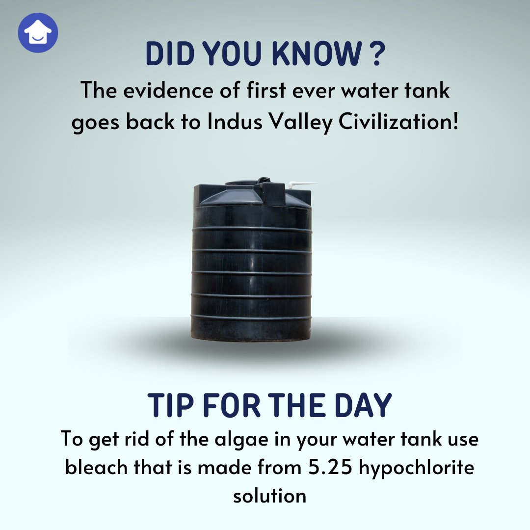 If you prefer to have your water tank professionally cleaned, you know we are just a call away! Reach us- 7676-000-100
.
.
.
#tipoftheday #watertank #watertankservices #homeneeds #homesafe #safety #algae #rooftop #plasticwatertanks #cleaningservices #sumcleaning