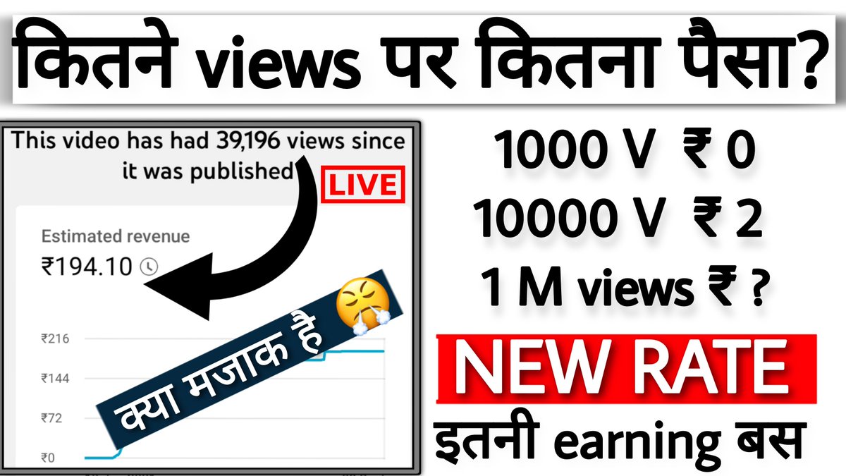 VibesVani's tweet photo. https://t.co/W0WpMBmSTc
39,900 views earning 194 what d fuck 👆
REAL RATE OF YOUTUBE EARNING 2022 😱
#YouTube #view #new #daily #INDvsPAK #CaneloGGG3 #bb24 #BabarAzam𓃵 #nsfwtwt #Nifty #trueinfo https://t.co/KSxDY0JPJc
