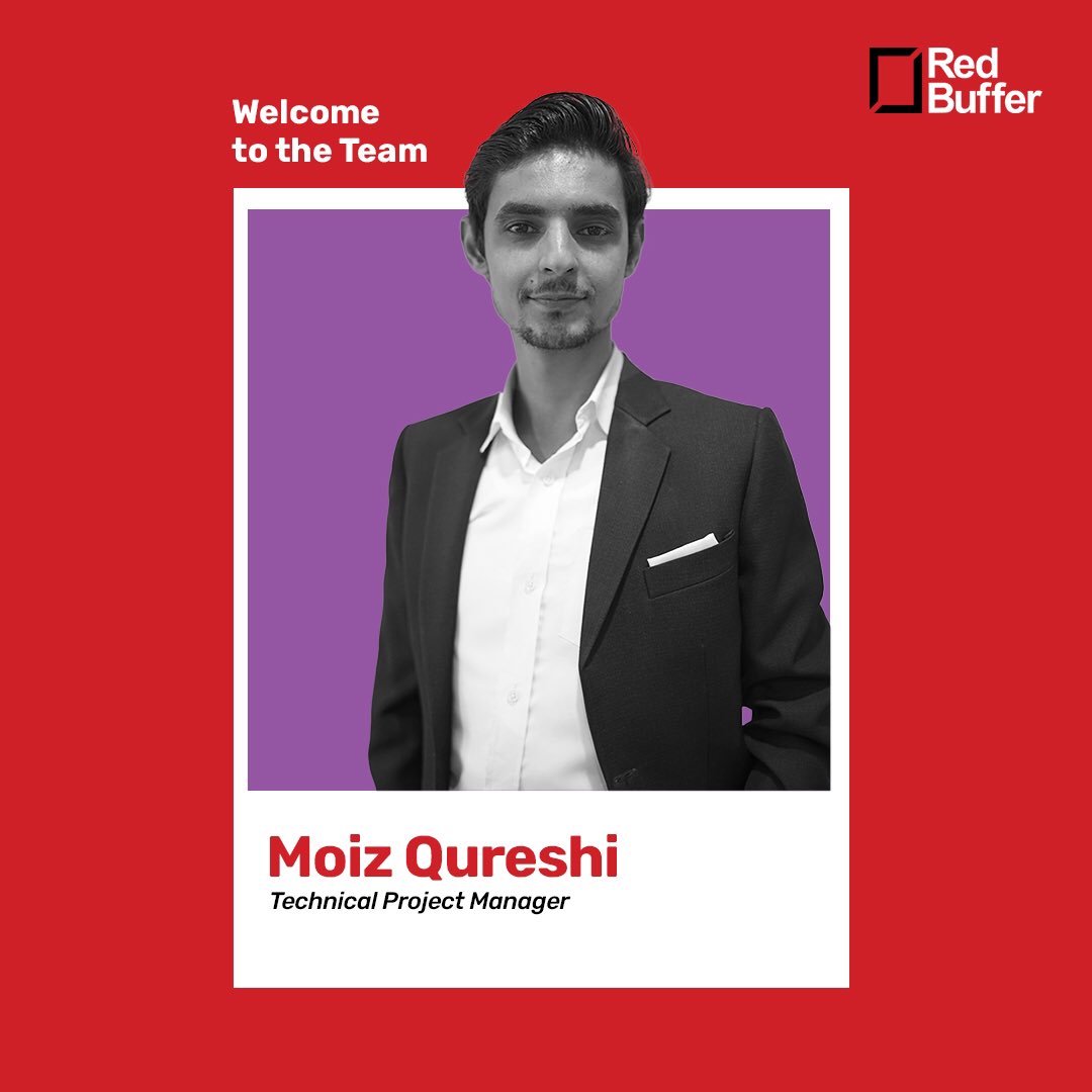 Red_Buffer's tweet photo. We are always #lookingfortalented, #motivatedteam members with unique perspectives.
So please join us in #welcoming Moiz Qureshi to the #RedBuffer family. We look forward to having him as a vital member of the #team. https://t.co/f1bo3KuXXA