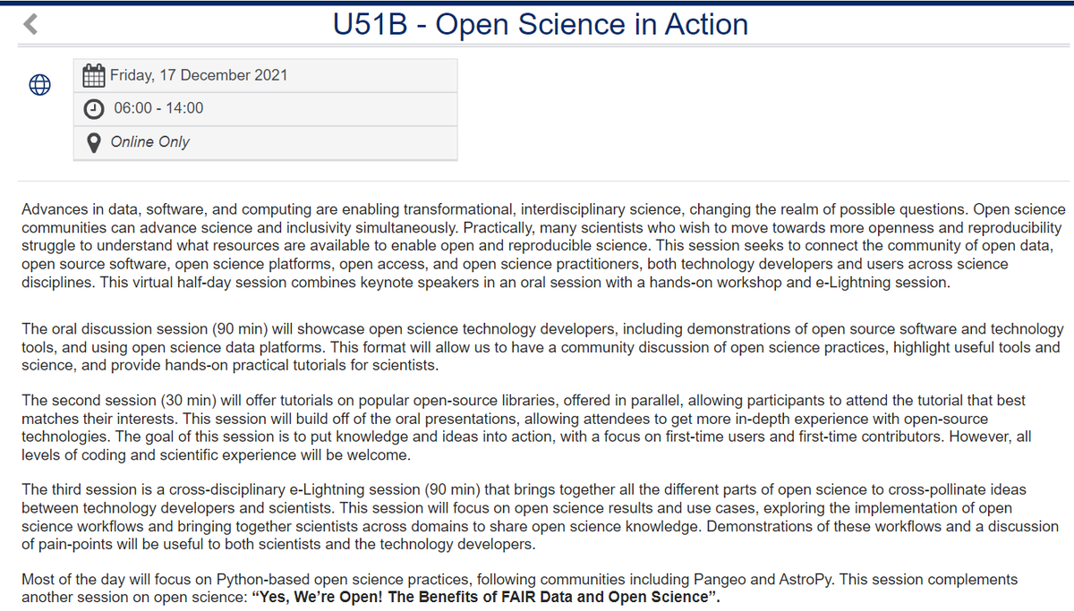 BzGEO's tweet photo. It was also acknowledged that some of today's discussions built off of the successful #AGU21 "#OpenScience in Action" session organized last December by Drs. @ChelleGentemann + @FPerez_org and others. It's also great to see that momentum continuing! 👏
https://t.co/a68f6hmGVm https://t.co/8I8w6fT87V